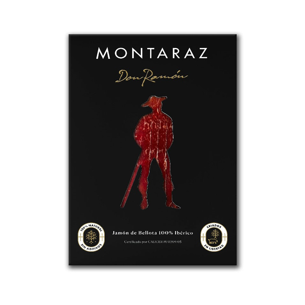 Montaraz Don Ramón -Jamón de Bellota 100% Ibérico loncheado (34 sobres de 100g)