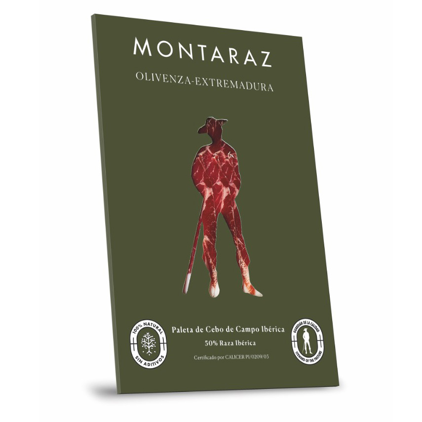 Montaraz Extremadura - Paleta de Cebo de Campo Ibérica loncheada (21 sobres de 100g)