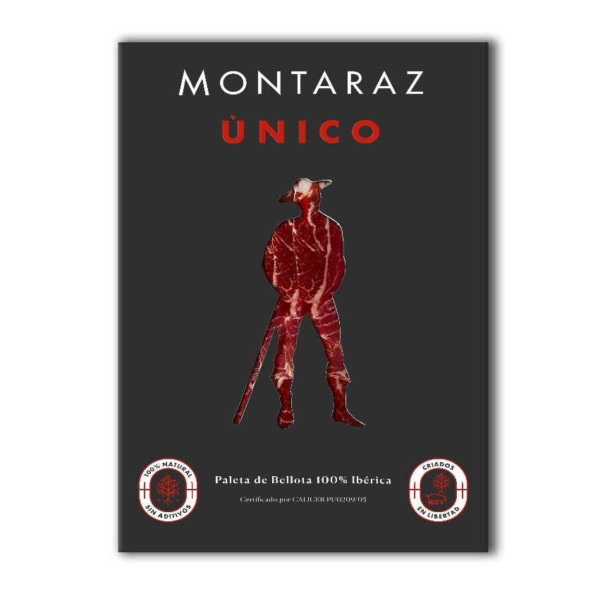 Montaraz Único - Paleta de bellota 100% ibérica loncheada (25 sobres de 100g)