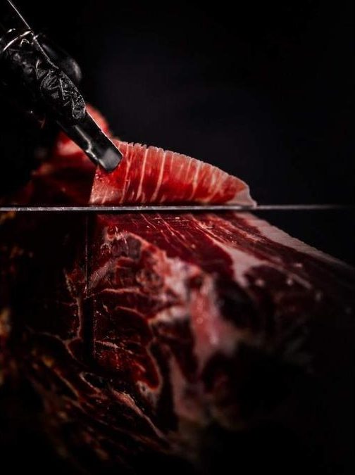 Estuches Montaraz Único y Don Ramón de jamón de bellota 100% ibérico cortado a cuchillo con cofre aguamarina